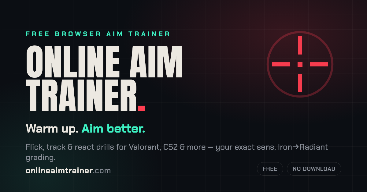 Aim Trainer — Free Online 3D Aim Trainer for Valorant, CS2 & FPS
